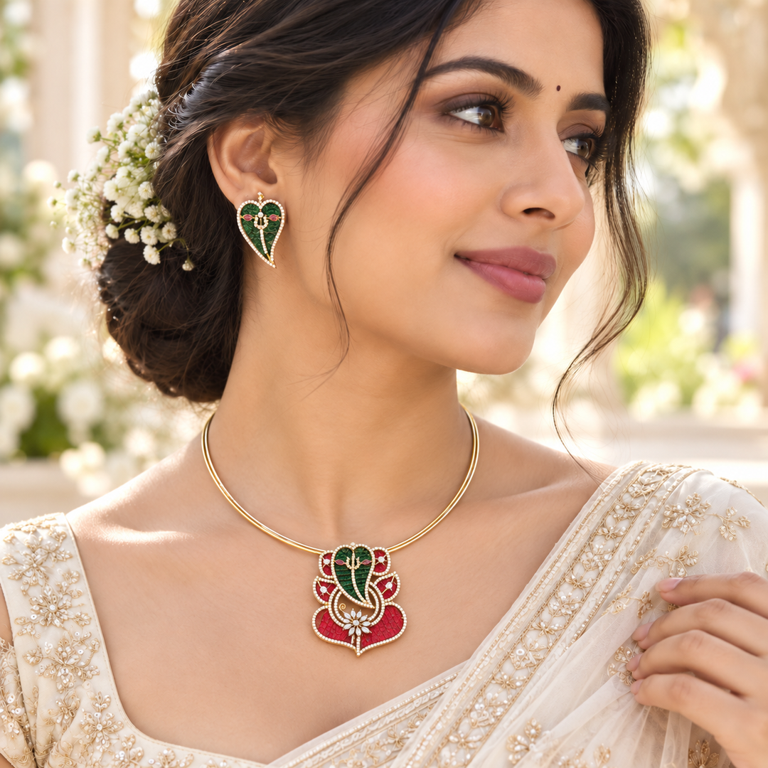 Stunning American Diamond Wedding Pendant Set - New Arrival