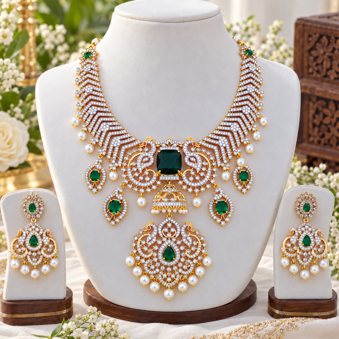 Exquisite American Diamond Bridal Necklace Collection