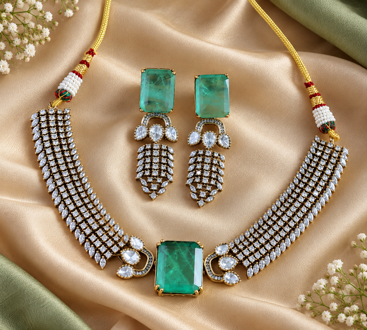 Mint Green Victorian AD Choker Set