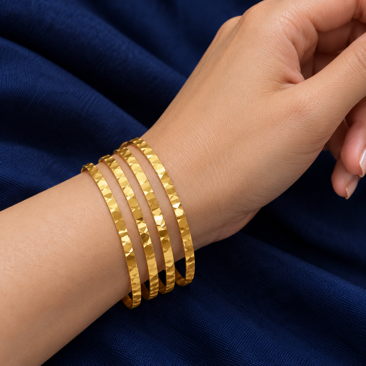 Elegant Gold Kerala Wedding Bangles - Sparkle & Glow