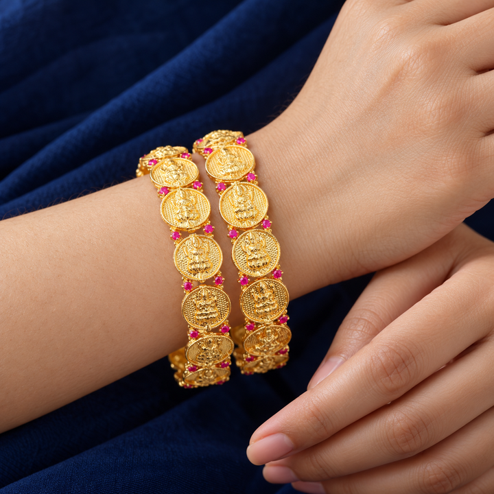Elegant Gold Coin Bangles for Weddings & Festivals
