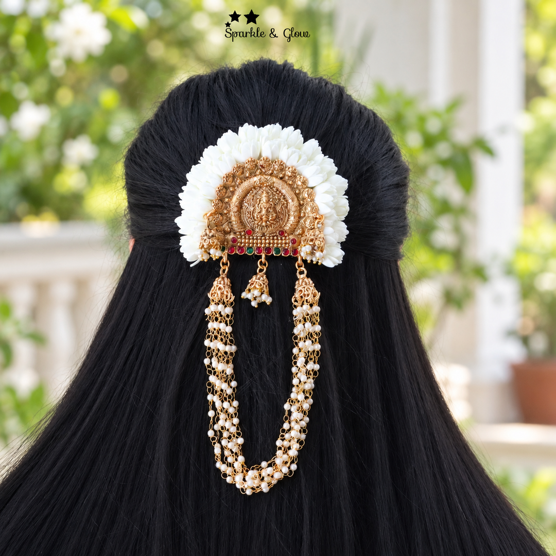 Exquisite Temple Gold Hair Clip for Elegance & Style