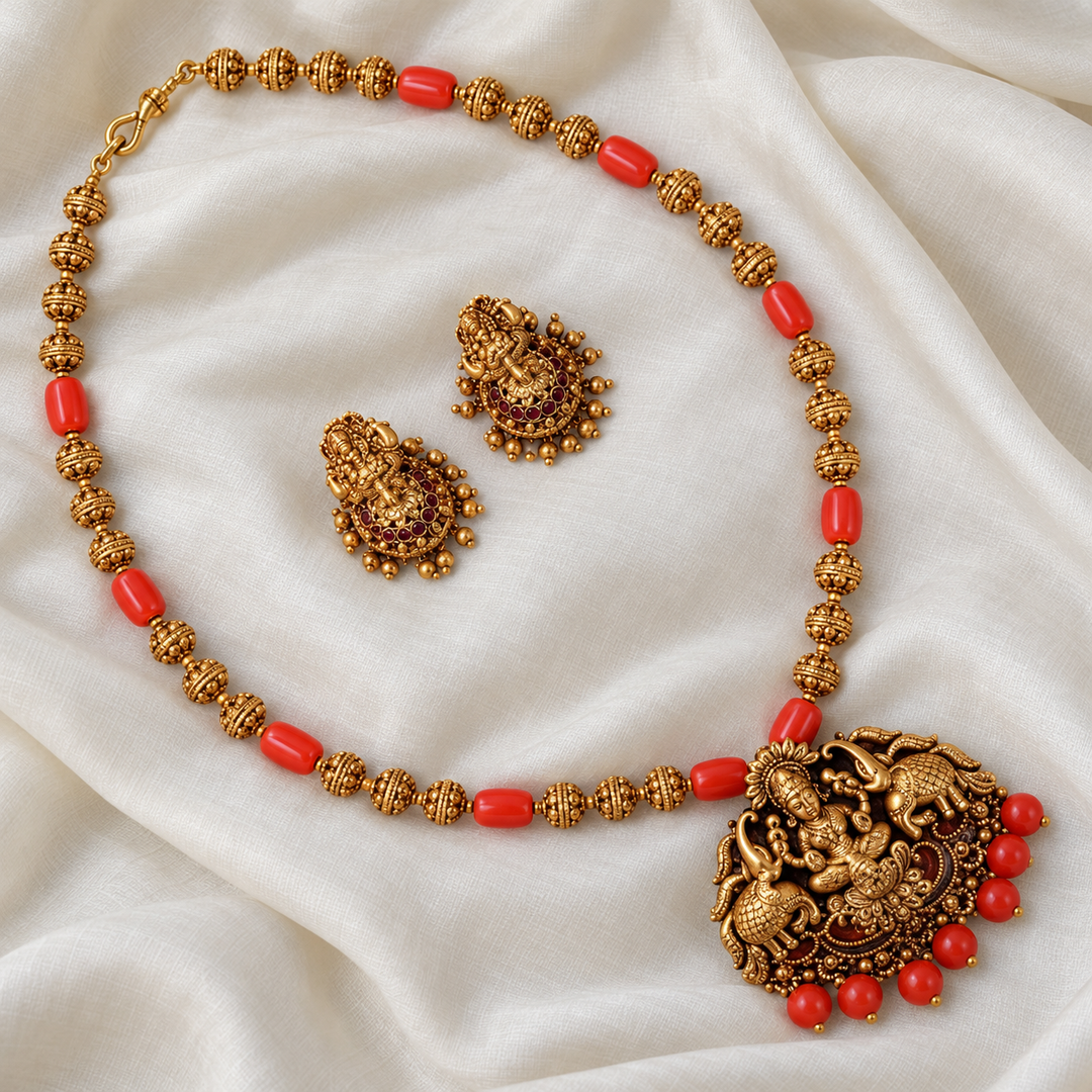 Exquisite Lakshmi Necklace for Celebrations