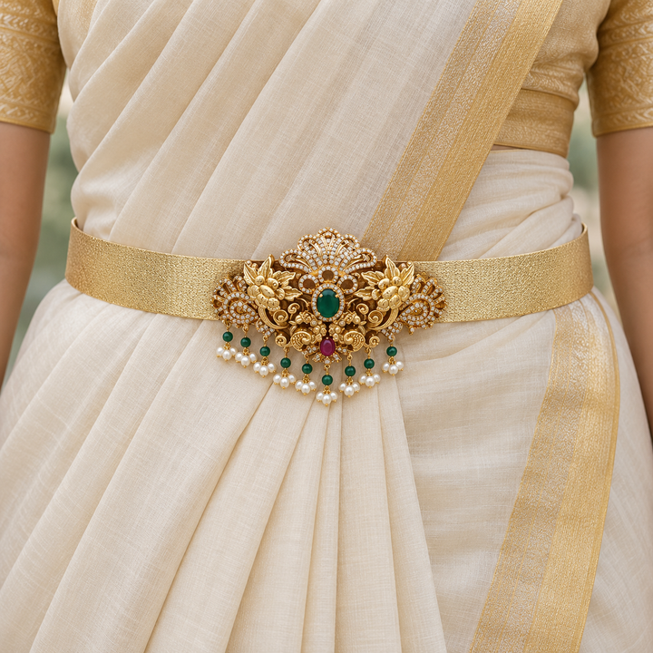 Elegant Gold Plated Bridal Belt for Festive Occasions