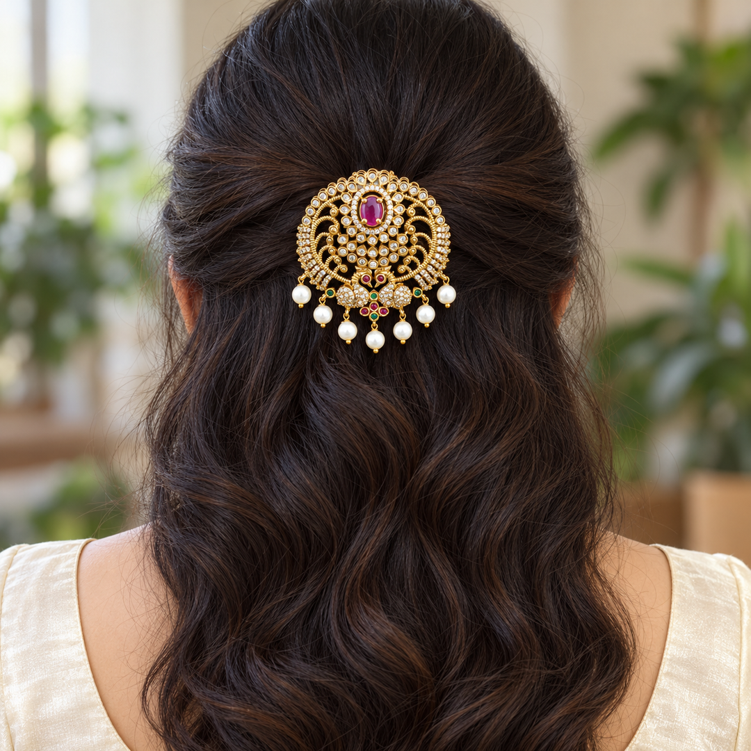 Mesmerizing American Diamond Hairpin for Special Events