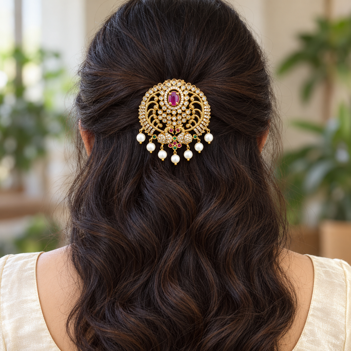 Mesmerizing American Diamond Hairpin for Special Events