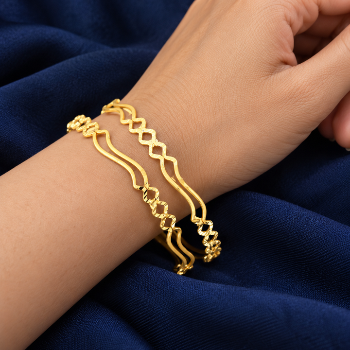 Gold-Toned Kerala-Inspired Bangles for Weddings