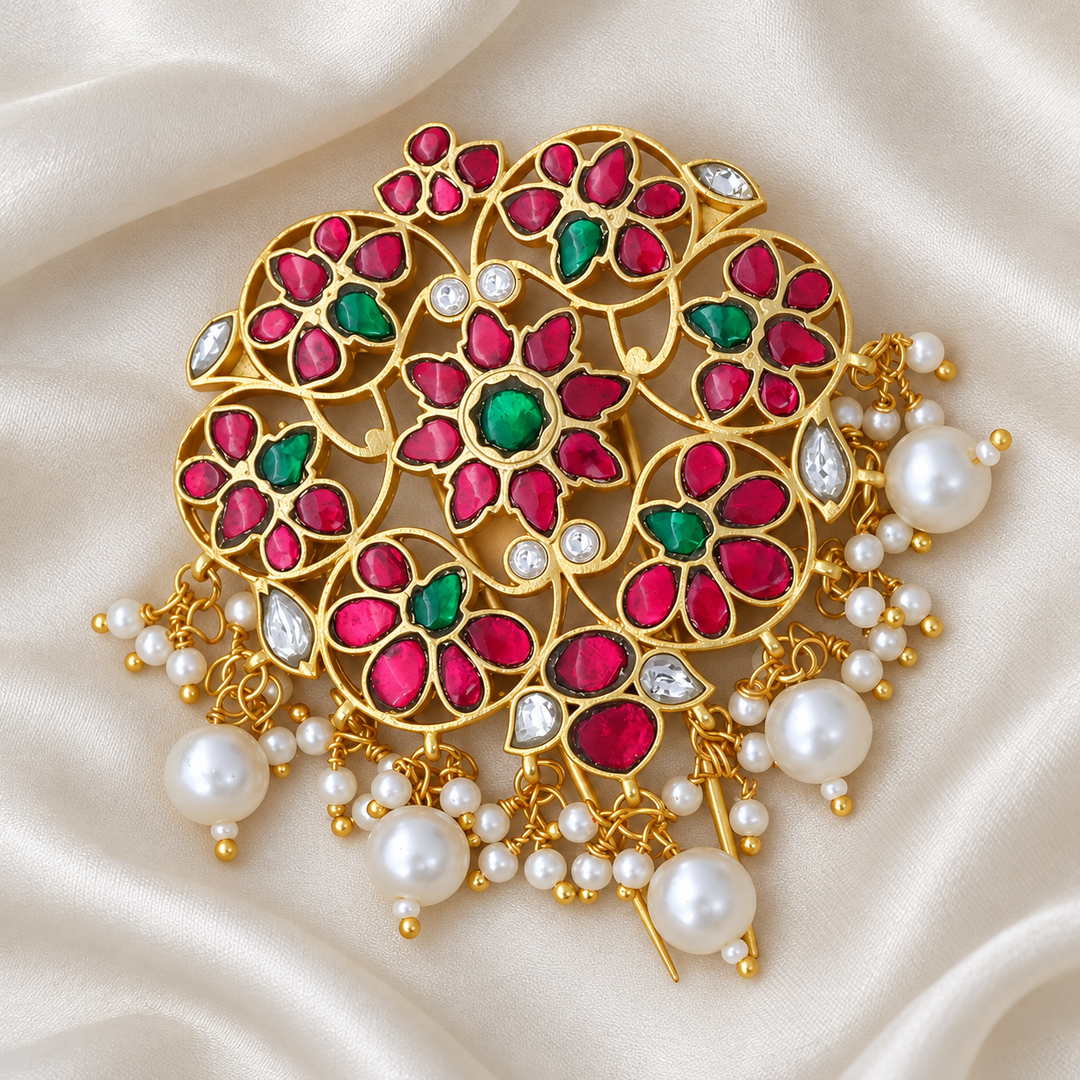 Exquisite Floral Hair Pin for Weddings & Festivals