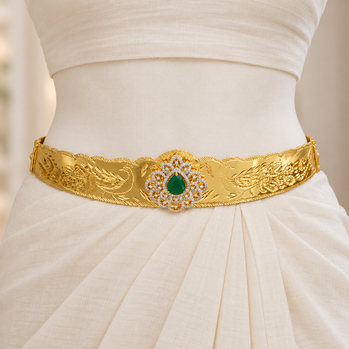 Sparkling American Diamond Kids Hip Belt for Events