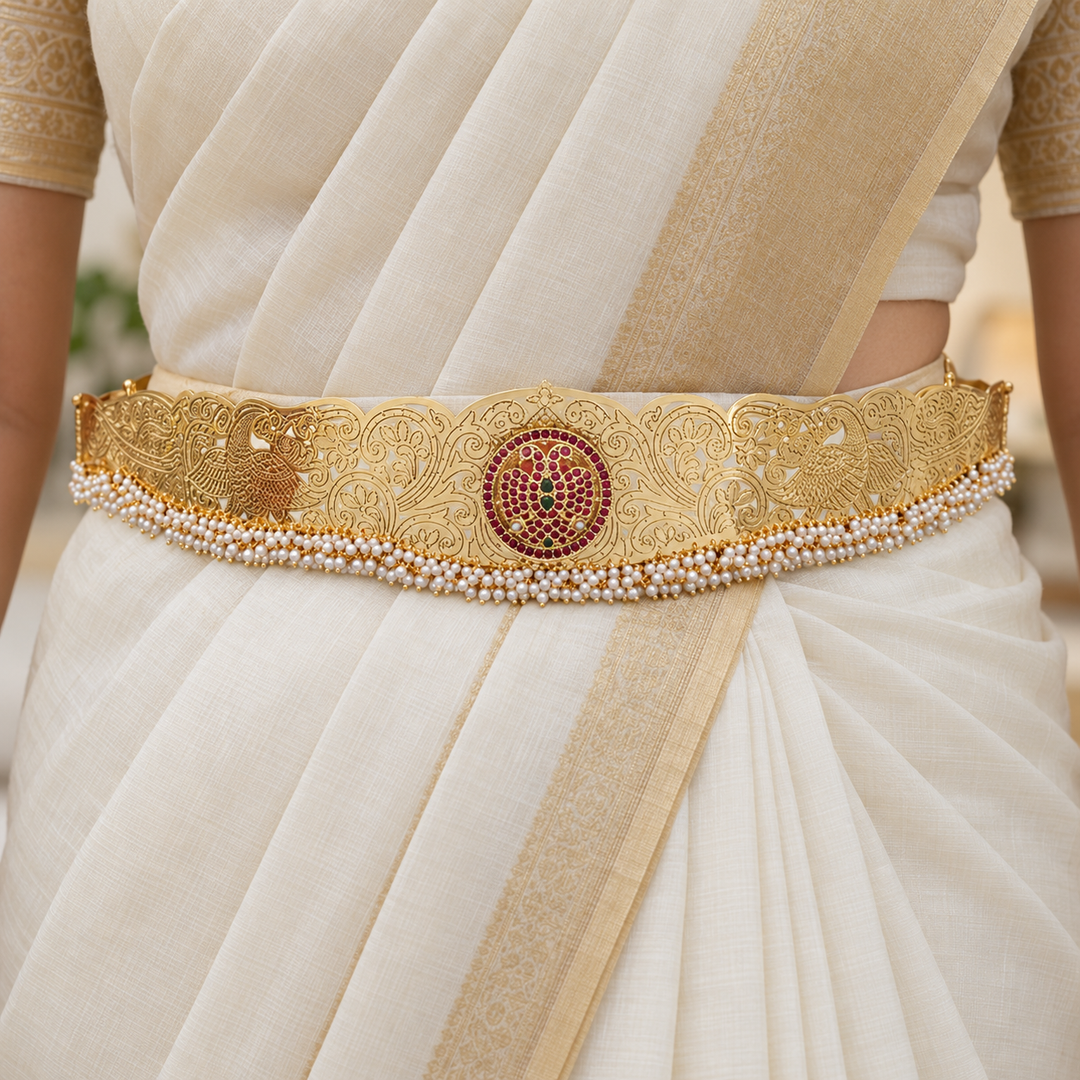 Exquisite Golden Wedding Hip Belt - Embellish with Elegance