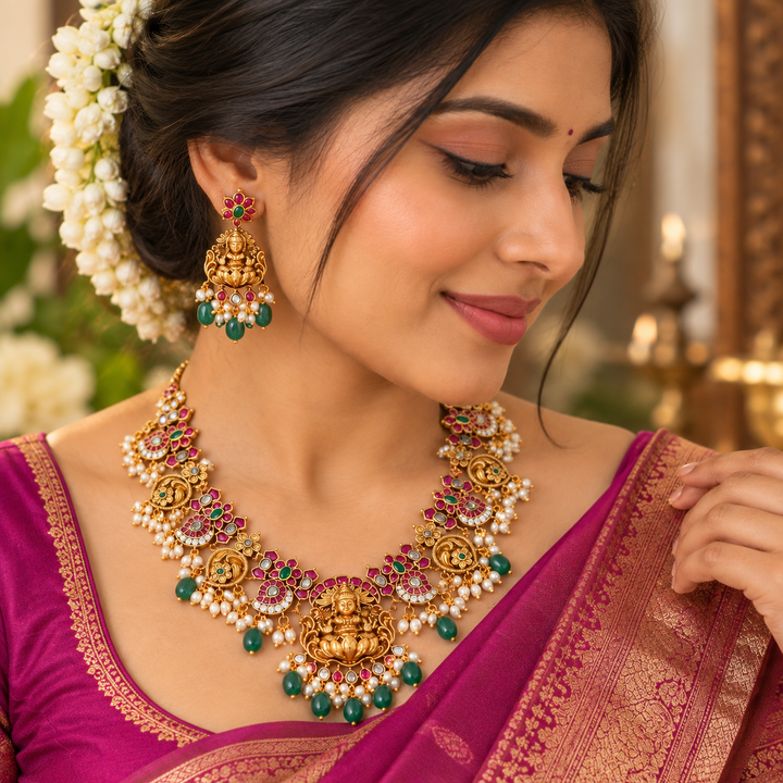 Exquisite Jadau Necklace for Festive and Wedding Glamour