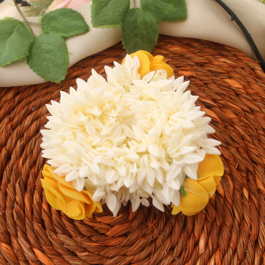 Scented Jasmine Bridal Hair Accessories -Mallipoo Veni - Sparkle and Glow