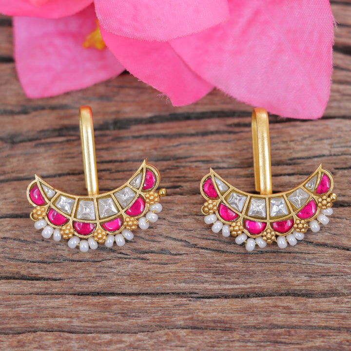 Exquisite Pearl Bugadi Earrings - Timeless Elegance