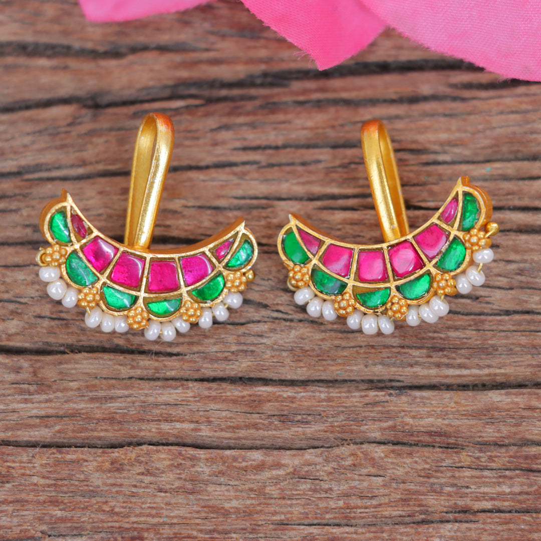 Exquisite Pearl Bugadi Earrings - Timeless Elegance