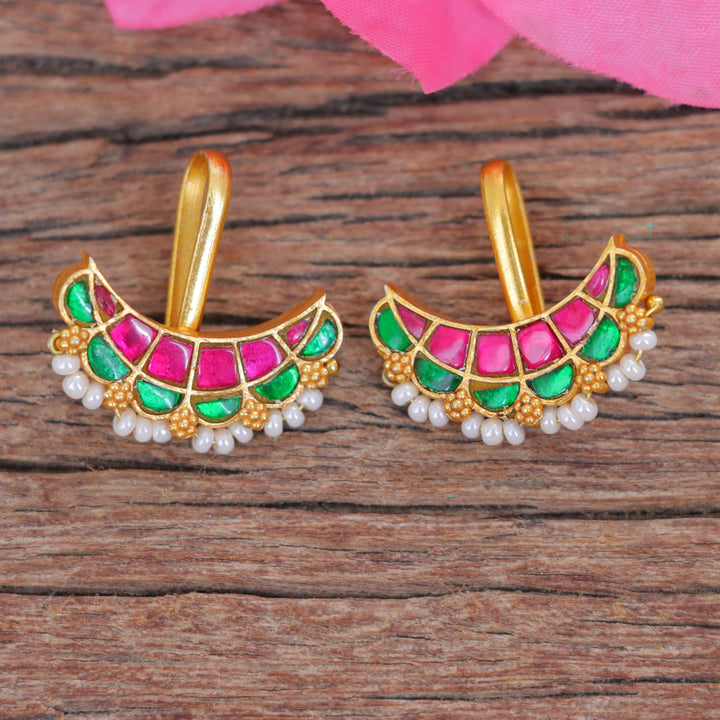 Exquisite Pearl Bugadi Earrings - Timeless Elegance