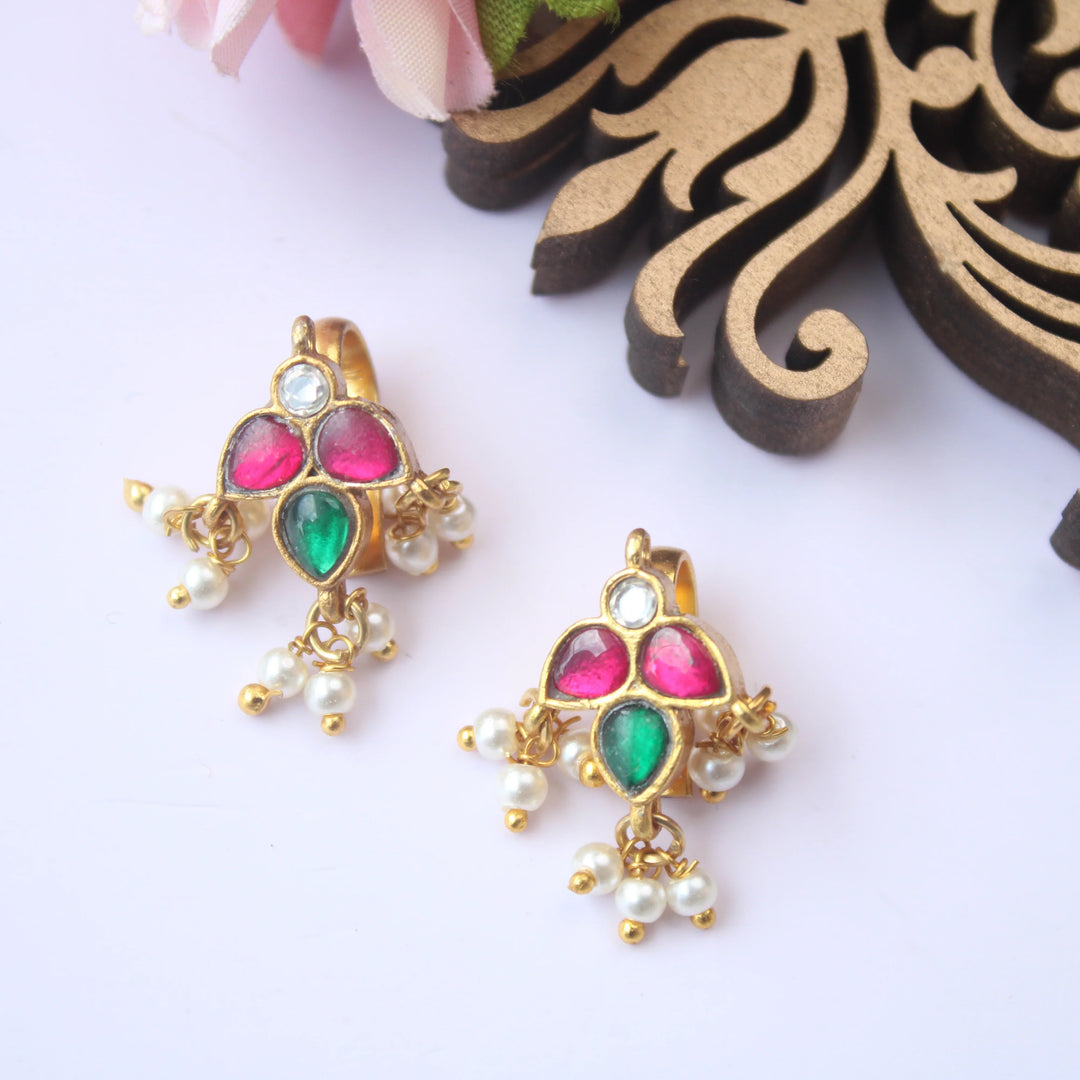 Fusion Jadau Bugadi Earrings - Ethnic Charm