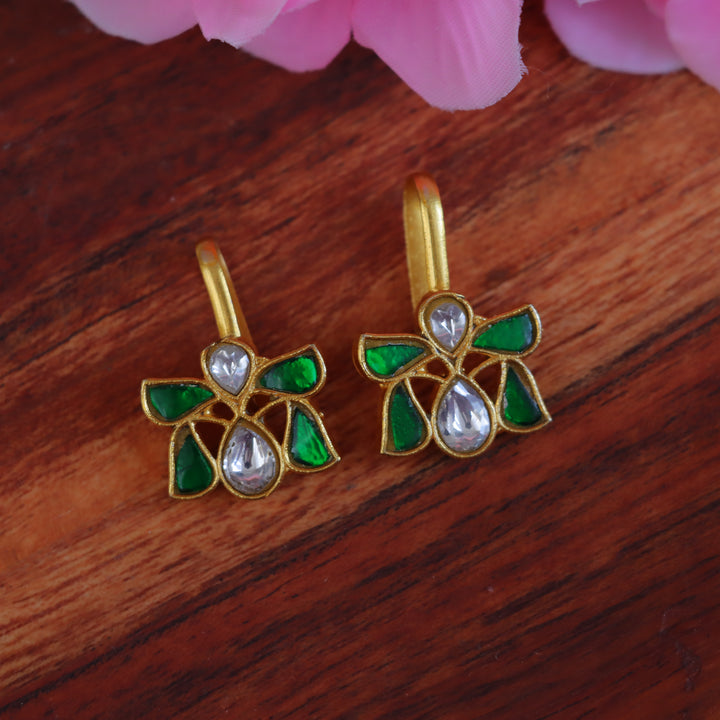Jadau Kundan Teardrop Bugadi Earrings - Elegant Style