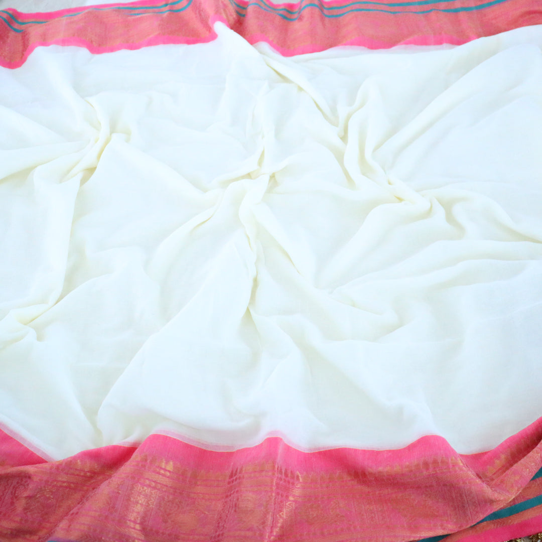 Exquisite Mul Mul Cotton Kerala Saree for Festive Elegance