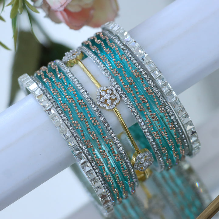 Sparkling AD Stone Bangles for Bridal Elegance
