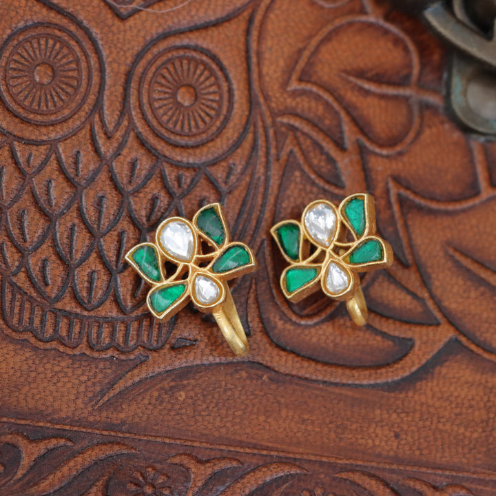 Jadau Kundan Teardrop Bugadi Earrings - Elegant Style