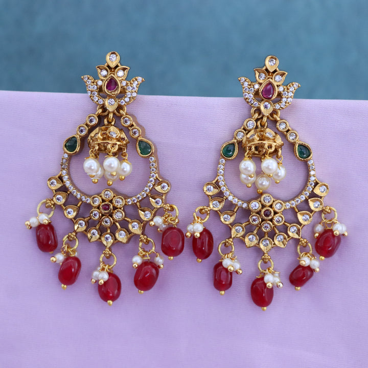 Exquisite Gold Chandbali Earrings for Festivities