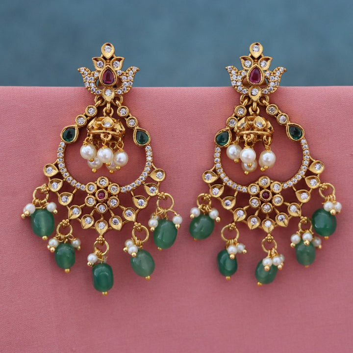 Exquisite Gold Chandbali Earrings for Festivities