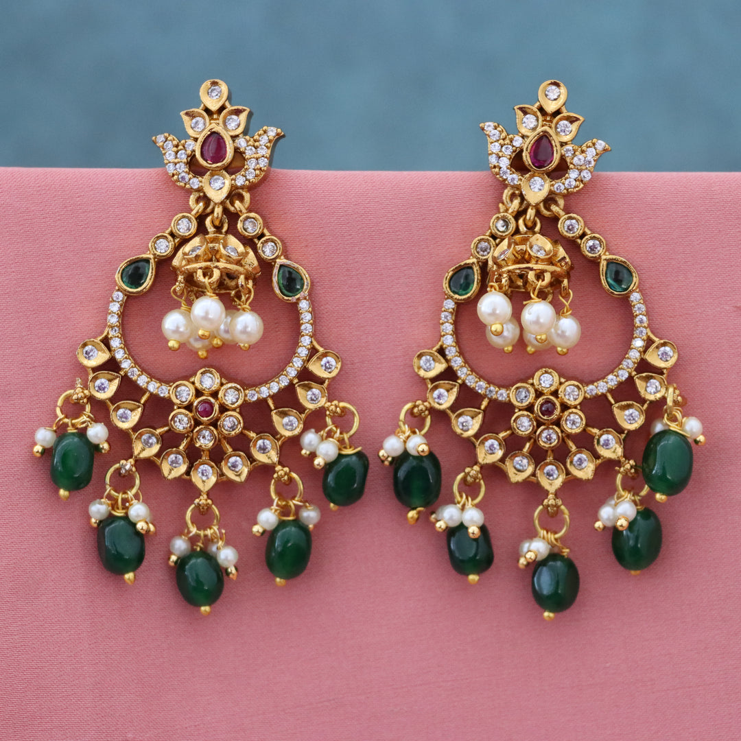 Exquisite Gold Chandbali Earrings for Festivities