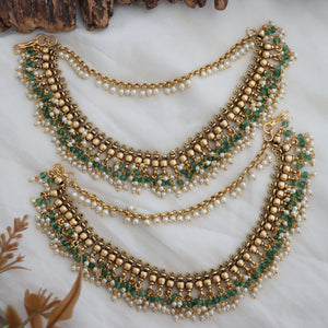 Exquisite Gold-Toned Earchains for Festive Events