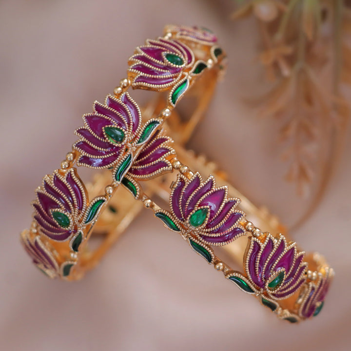 Discover Our Lotus Floral Bangles for Festive Occasions