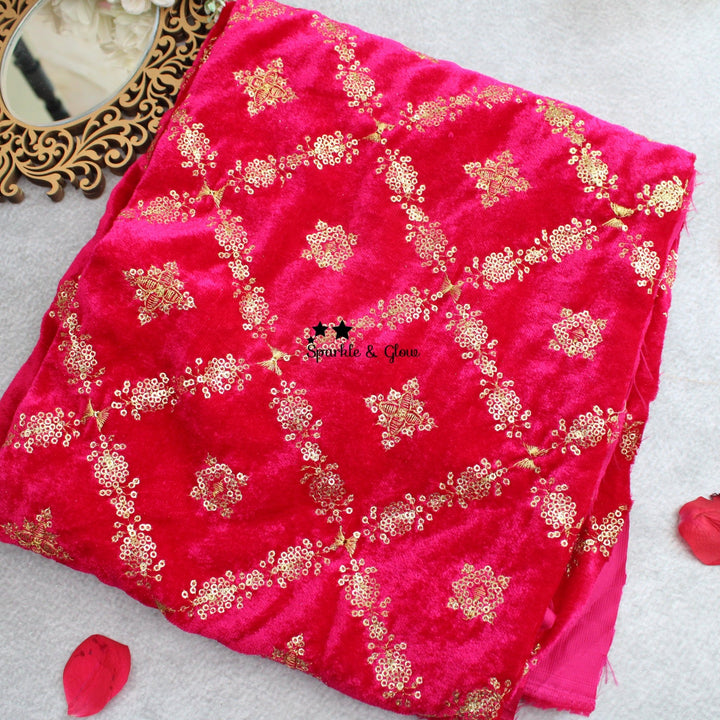 Elegant banarasi tissue silk saree with contrast grand blouse piece - Sparkle and Glow - Cream - Pink - 