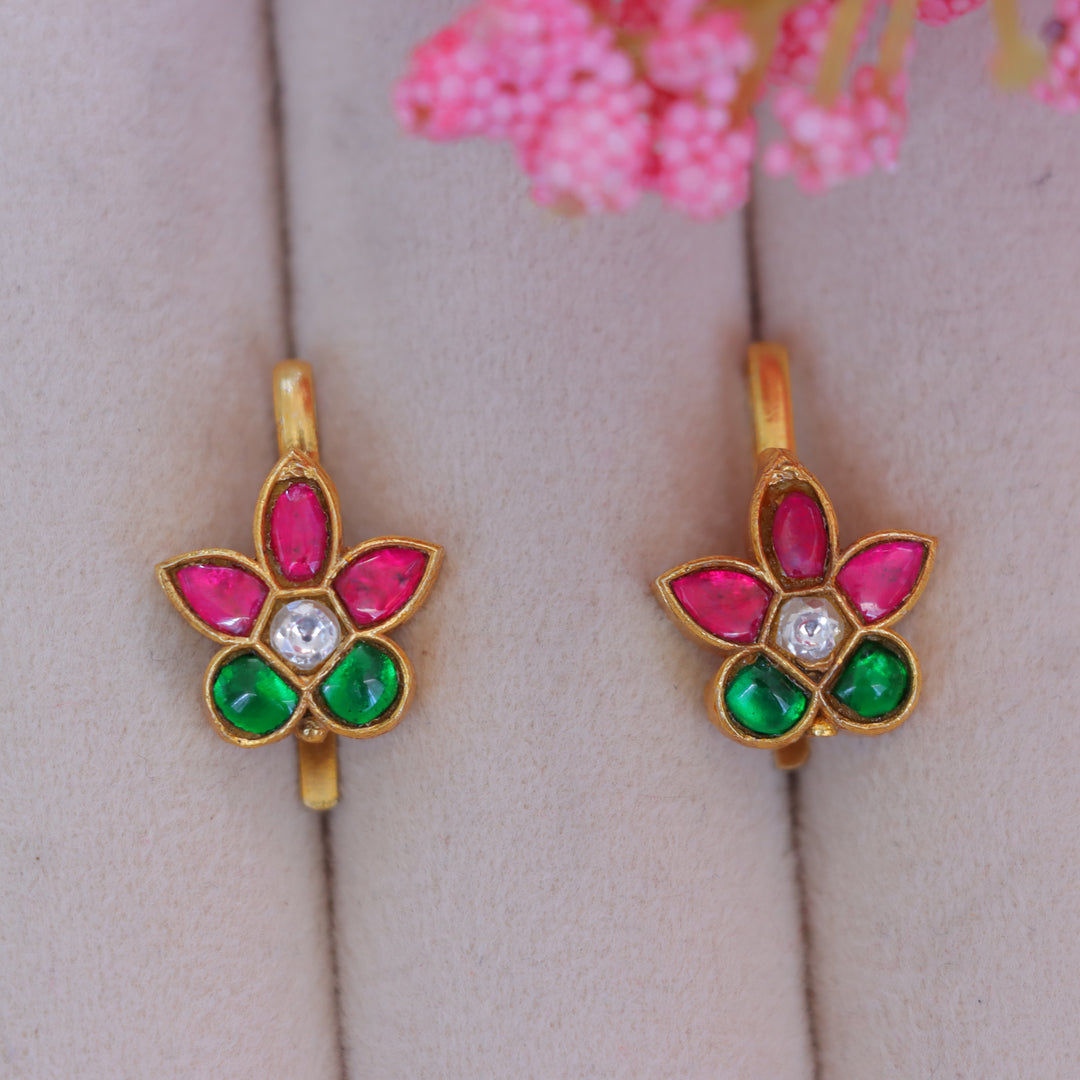 Jadau Kundan Floral Bugadi Earrings