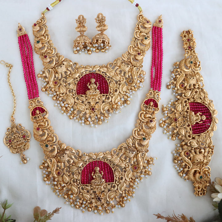 Exquisite Indian Bridal Temple Jewellery Set