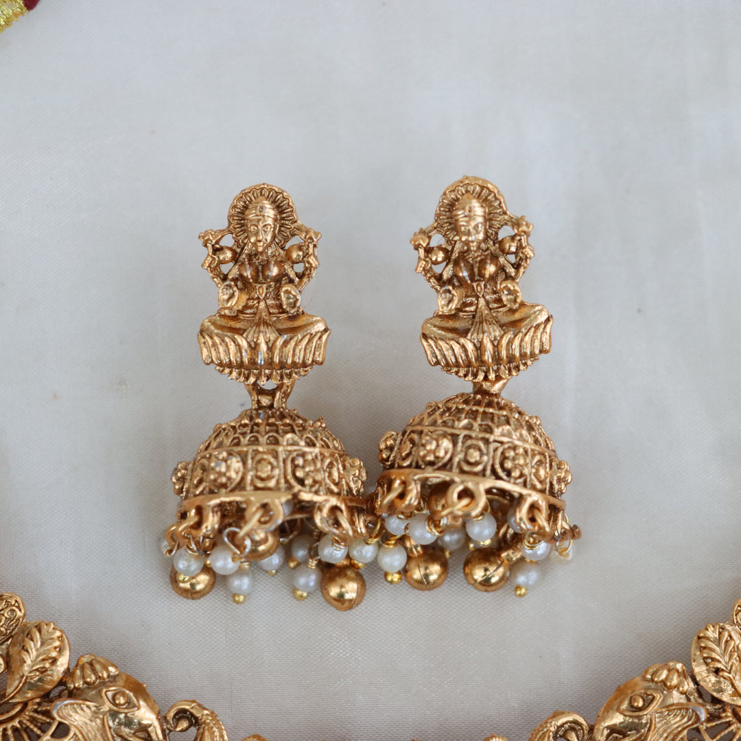 Exquisite Indian Bridal Temple Jewellery Set