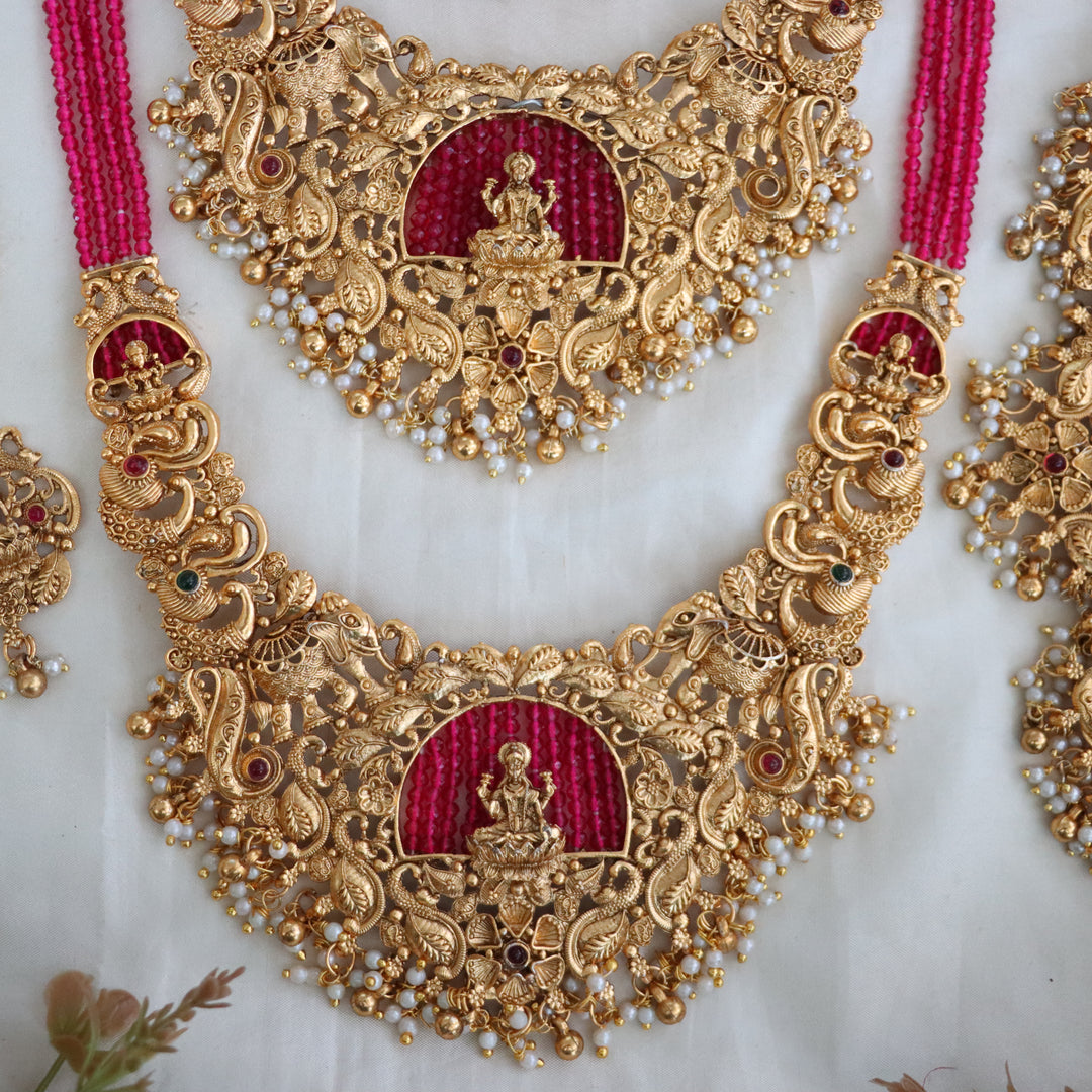 Exquisite Indian Bridal Temple Jewellery Set