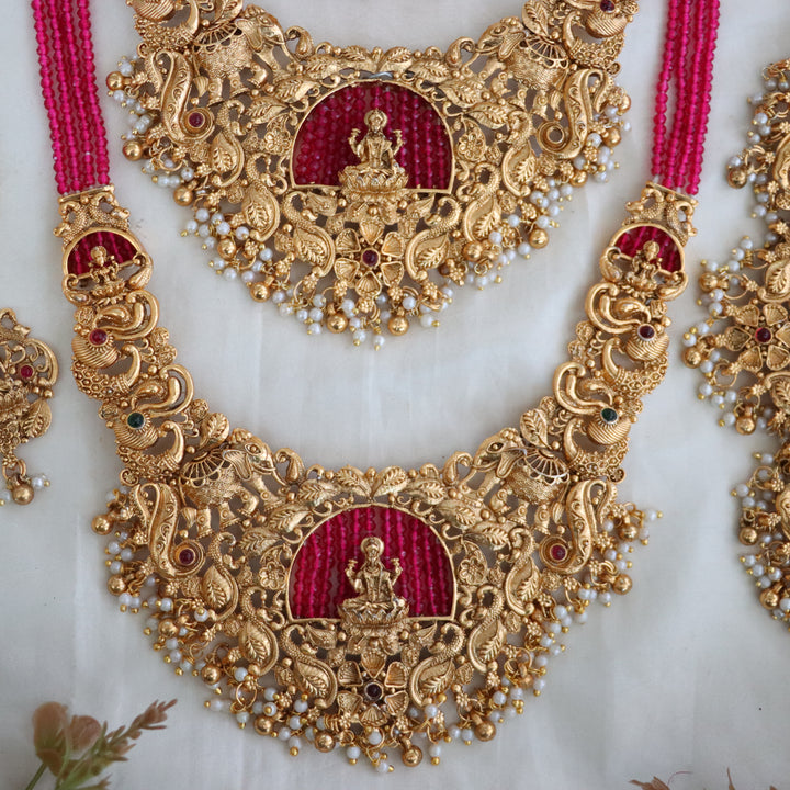 Exquisite Indian Bridal Temple Jewellery Set
