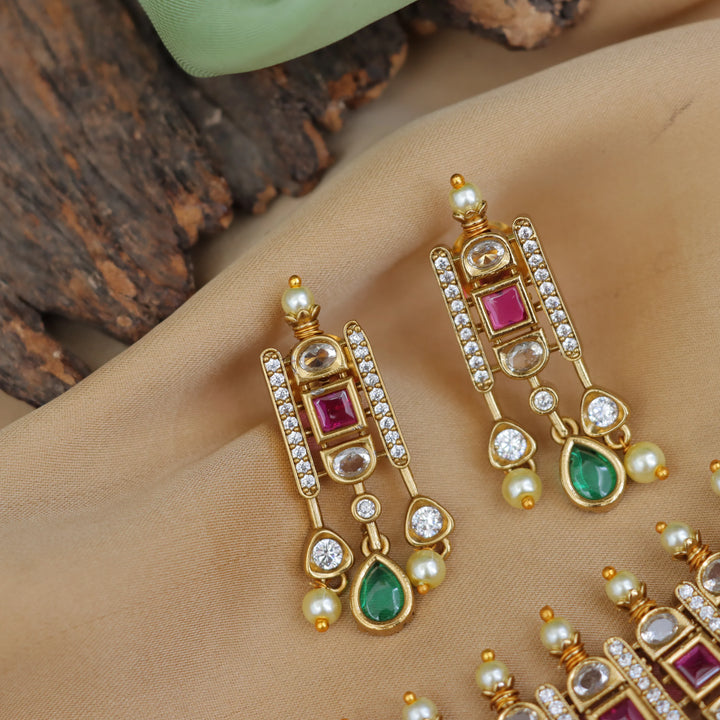 Exquisite High Neck Gold Choker Necklace - Sparkle & Glow