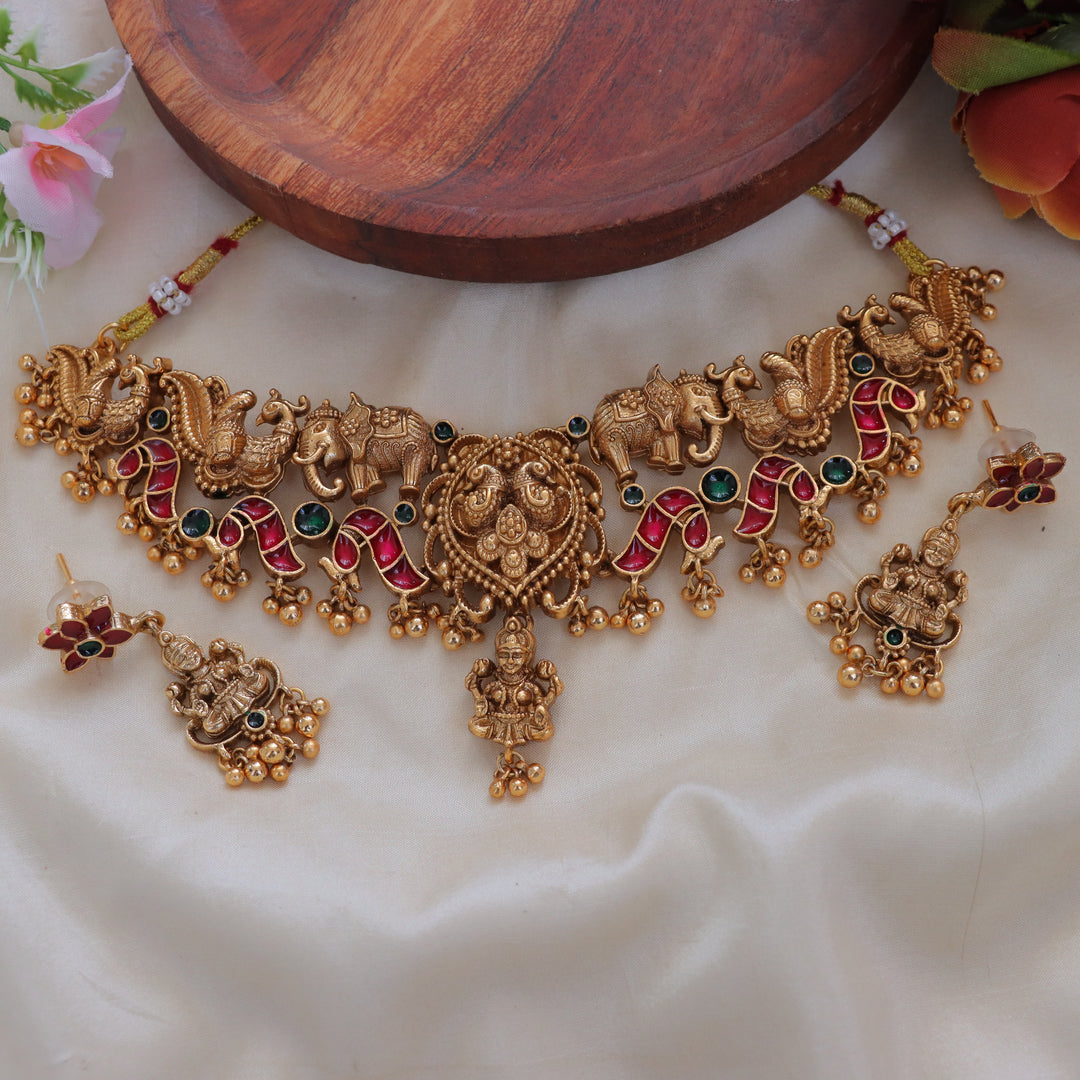 Exquisite Peacock & Elephant Wedding Necklace