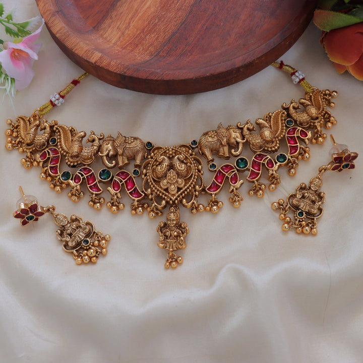 Exquisite Peacock & Elephant Wedding Necklace