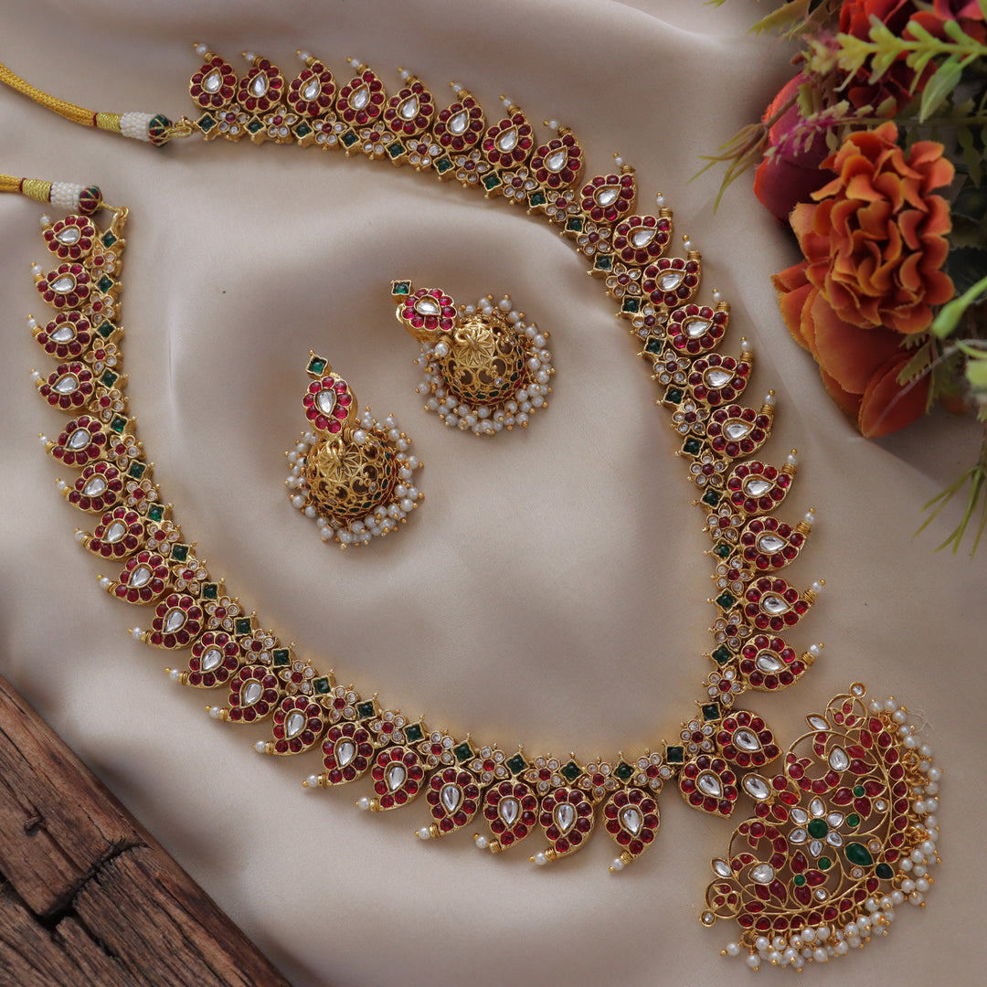 Elegant Kemp Mango Necklace Floral Design | Sparkle & Glow