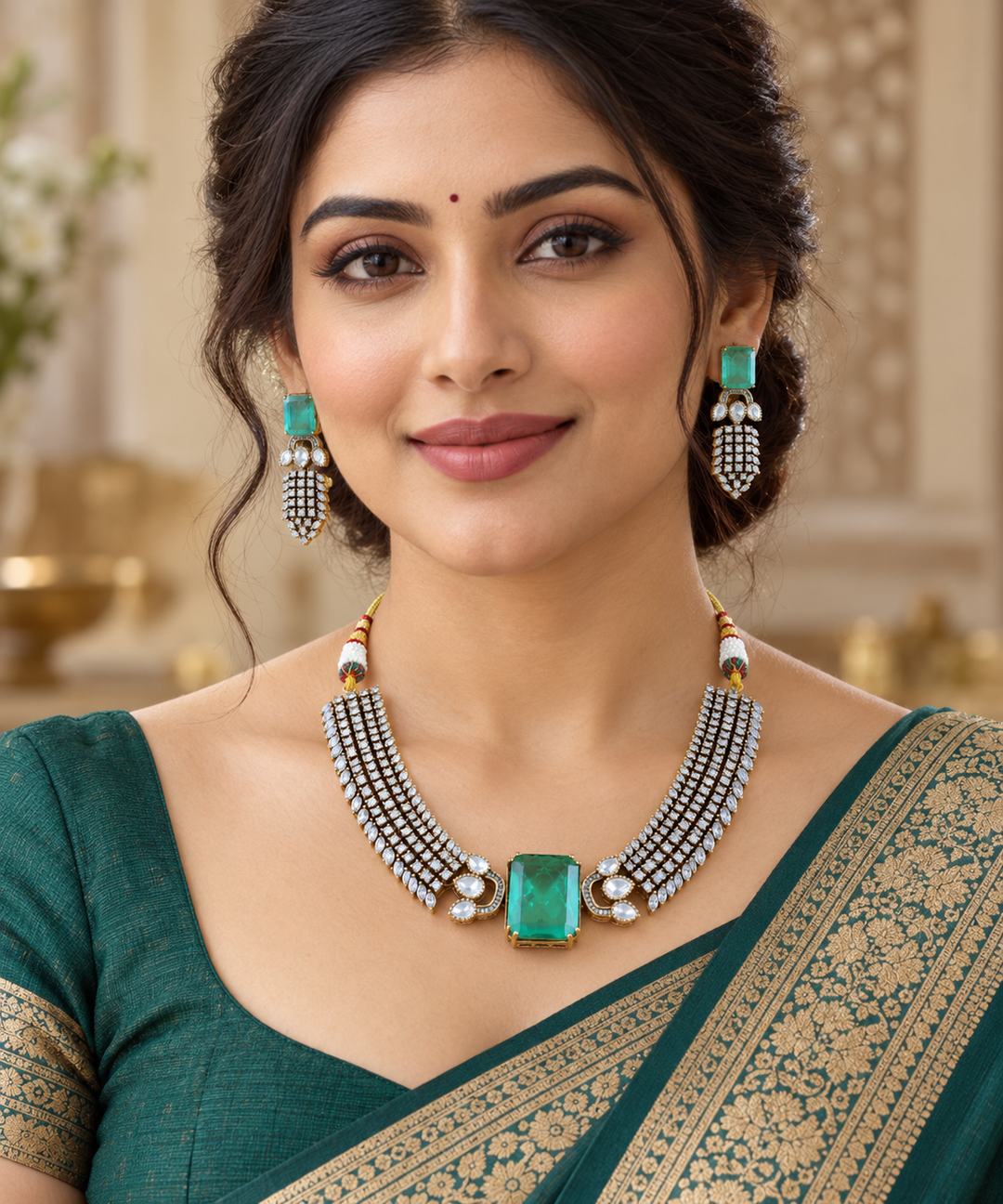 Mint Green Victorian AD Choker Set