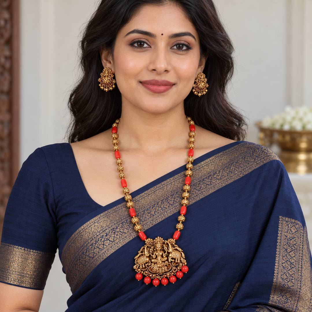 Exquisite Lakshmi Necklace for Celebrations
