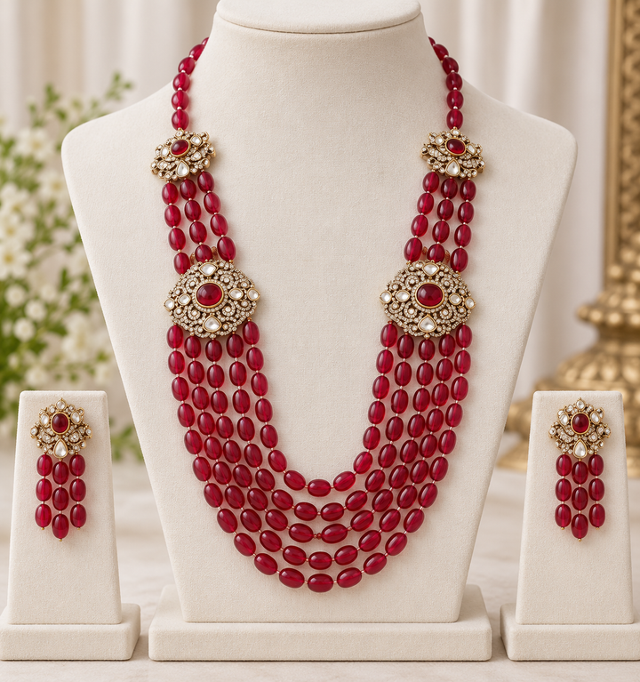 Victorian AD Purple Beaded Statement Haram
