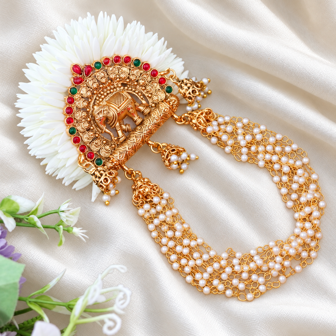 Elegant Gold Elephant Hair Clip - Perfect Festive Accessory
