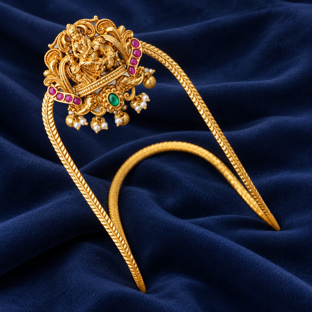 Exquisite Gold Temple Vanki for Weddings - Sparkle & Glow