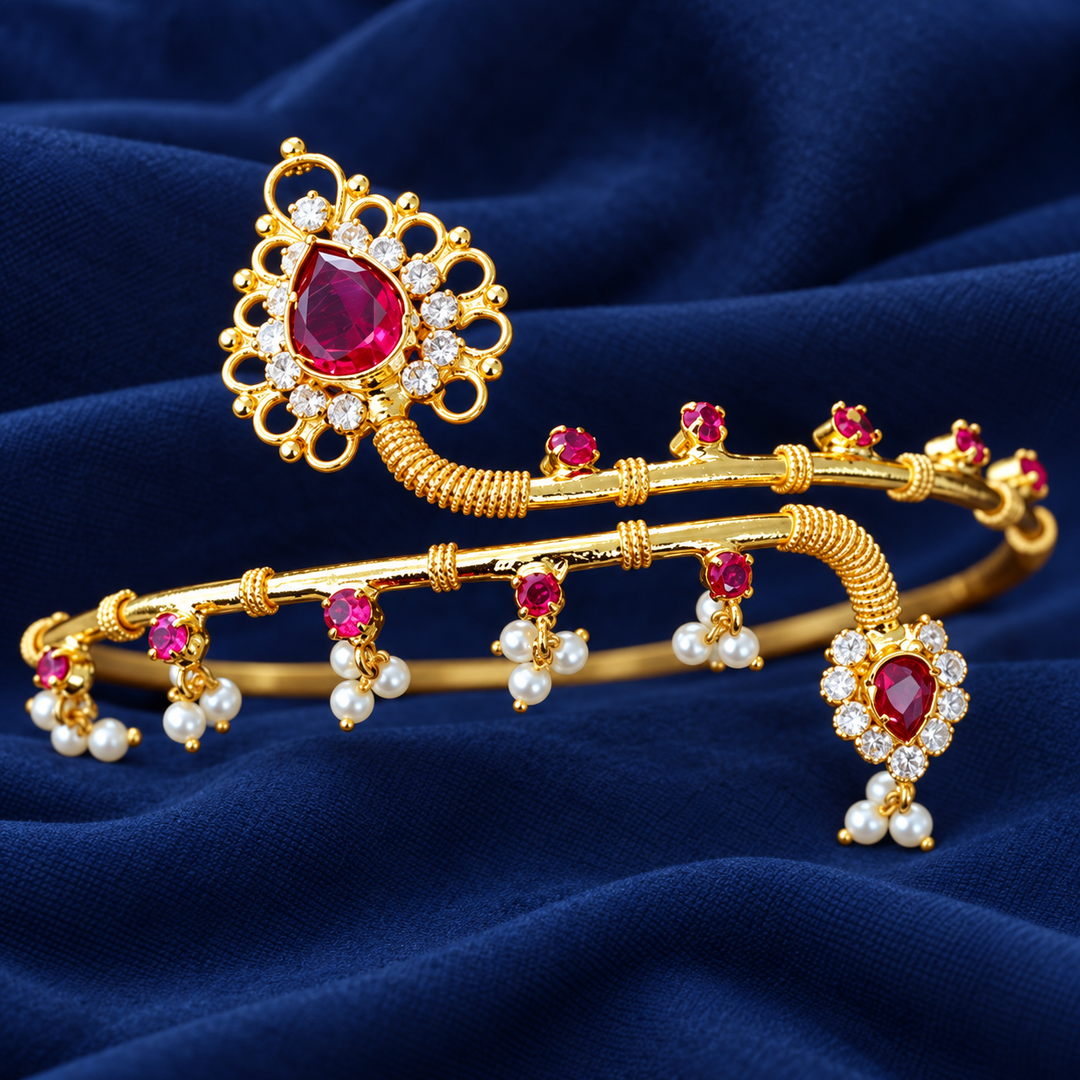 Elegant Vanki Bangle - Gold Imitation Jewelry