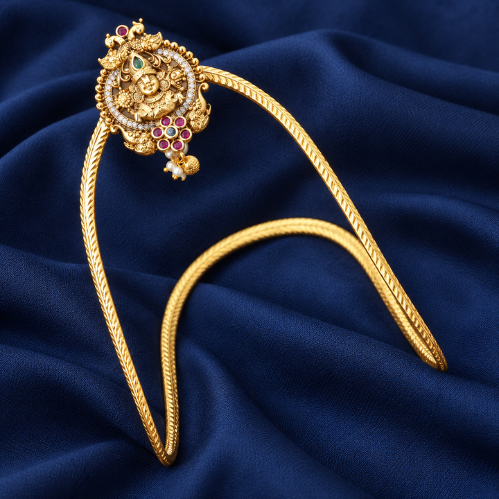 Elegant Temple Design Gold Vanki for Special Occasions