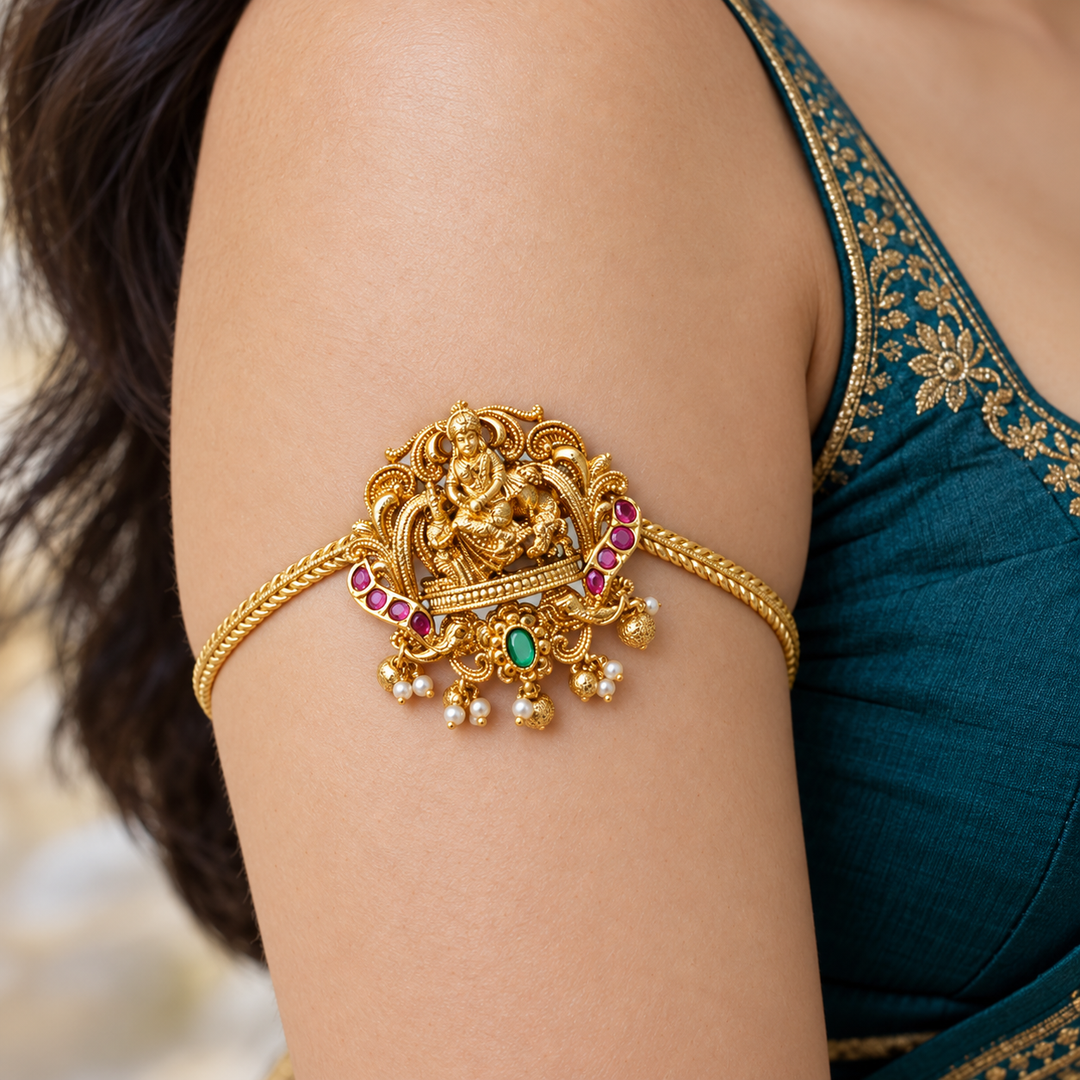 Exquisite Gold Temple Vanki for Weddings - Sparkle & Glow