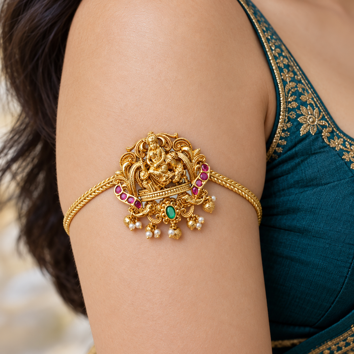 Exquisite Gold Temple Vanki for Weddings - Sparkle & Glow