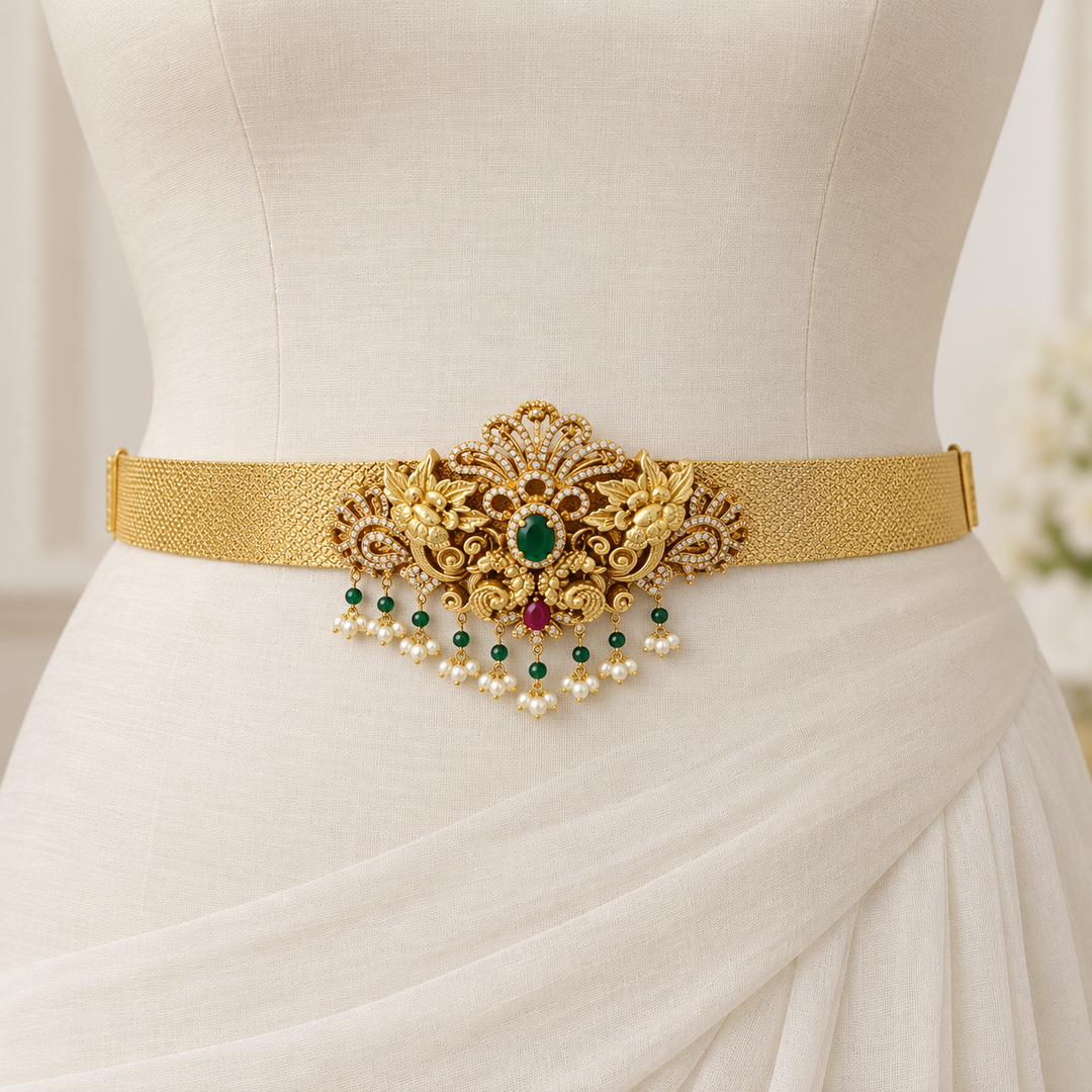 Elegant Gold Plated Bridal Belt for Festive Occasions