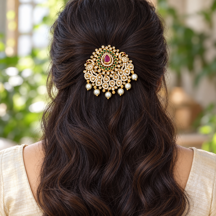Elegant American Diamond Hair Pin for Wedding Glam